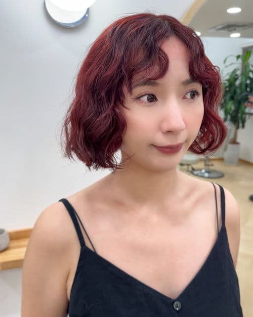 女生短髮、短瀏海、女生染髮