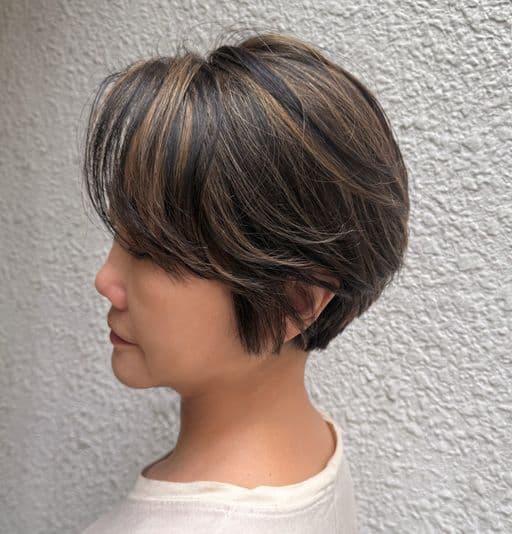 女生短髮、長瀏海、女生染髮