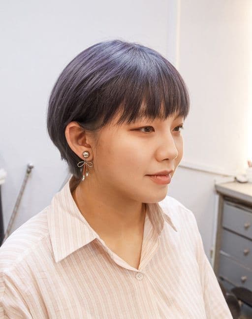 女生短髮、漂色、短瀏海