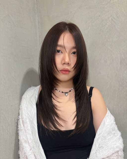 女生長髮、長瀏海、女生染髮