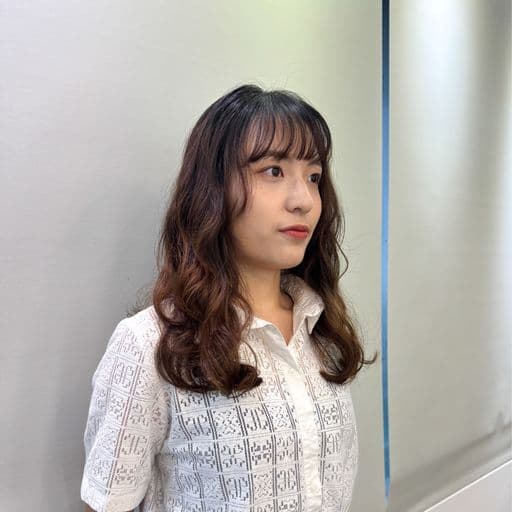 女生中長髮、女生燙髮、溫塑燙