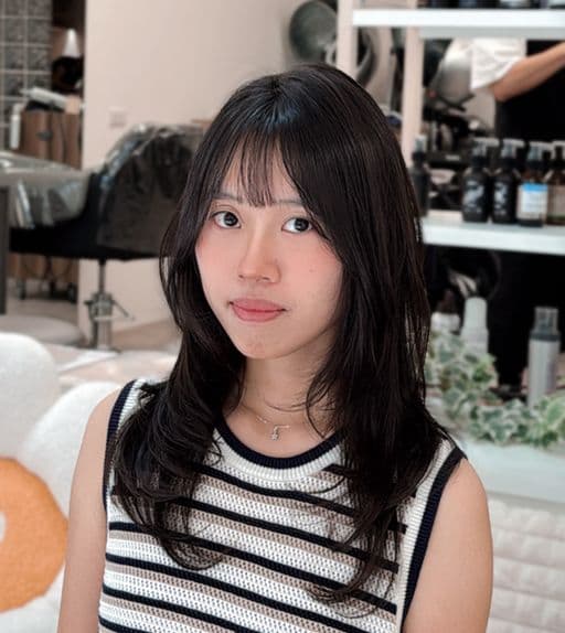 台北剪髮、女生燙捲、髮尾微彎
