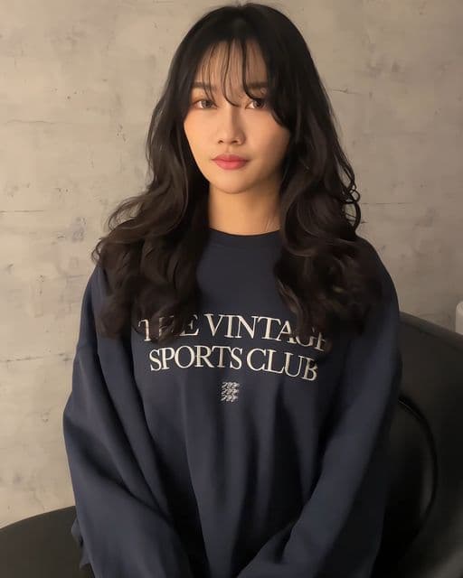 女生長髮、短瀏海、女生燙髮