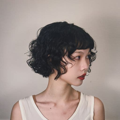 女生短髮、短瀏海、女生燙髮