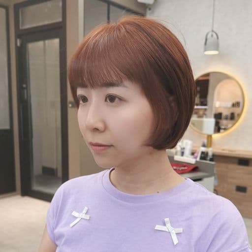 女生短髮、女生染髮、不用漂髮