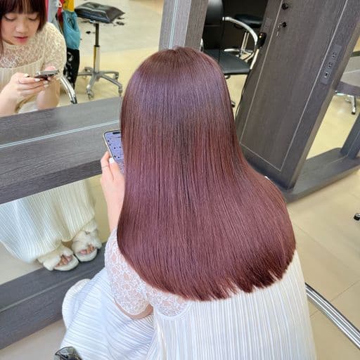 女生長髮、短瀏海、女生染髮