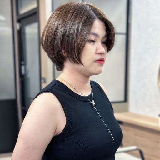 女生短髮、長瀏海、女生染髮