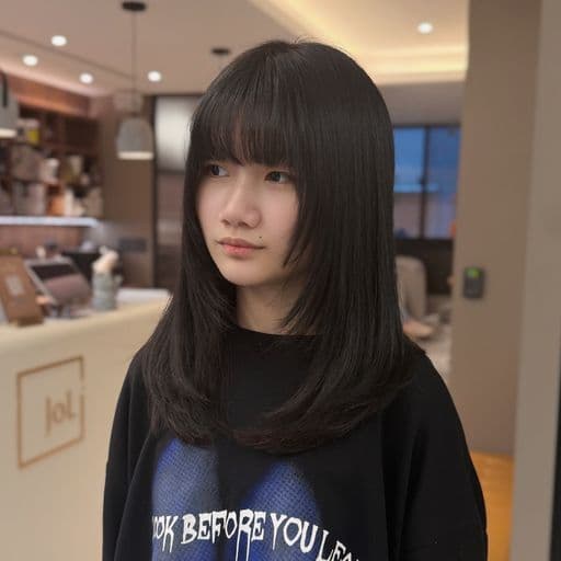 女生長髮、簡單好整理、層次髮型