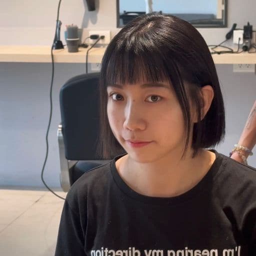 女生短髮、短瀏海、女生燙髮