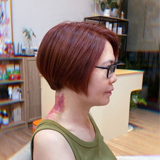 女生短髮、短瀏海、女生染髮