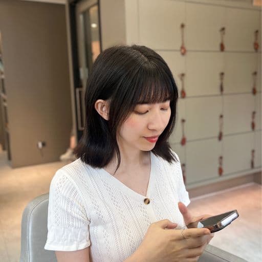 女生中長髮、及肩髮、質感