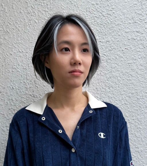 女生短髮、短瀏海、女生染髮