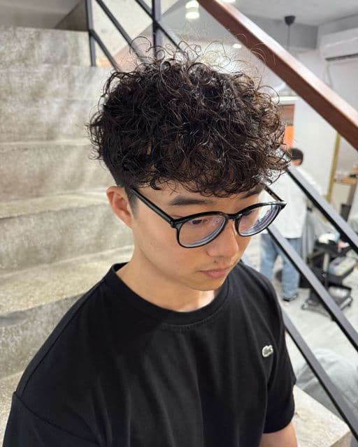 男生短髮、男生燙髮、冷燙