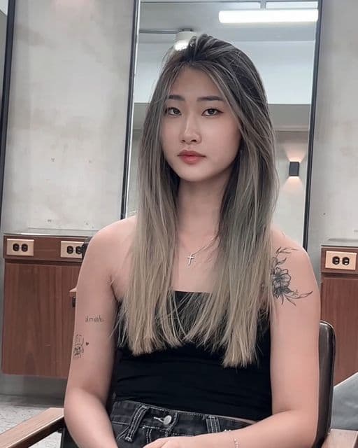 女生長髮、長瀏海、女生染髮