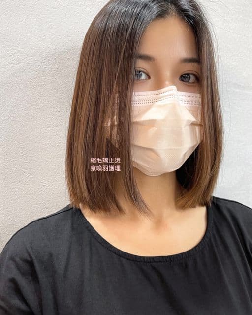 女生中長髮、長瀏海、女生燙髮