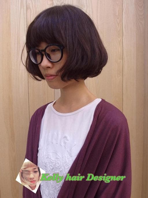 女生短髮、清新中短髮-(耳下肩上)、2017春夏髮型