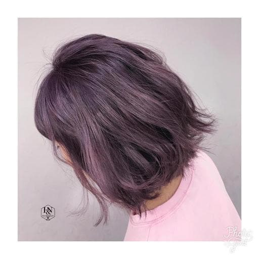 女生短髮、染髮、霧面