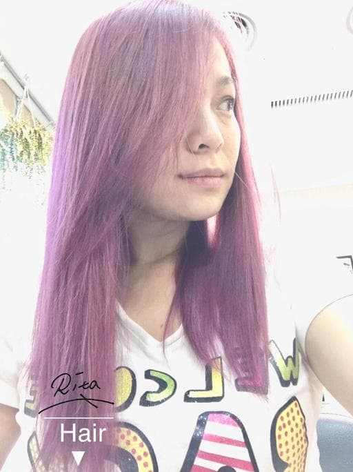 女生長髮、染髮、霧面