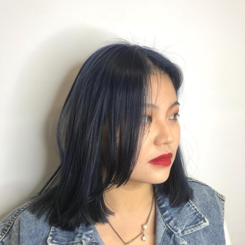 女生冰河藍色