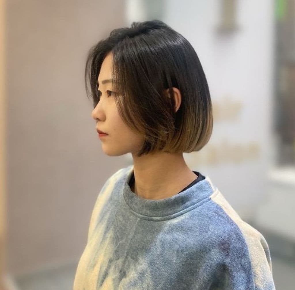 下巴短髮