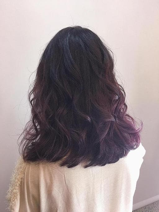 紫色系、霧粉紫、電棒感捲髮
