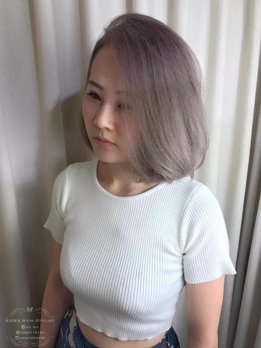 灰色系、日系雜誌風、女生短髮