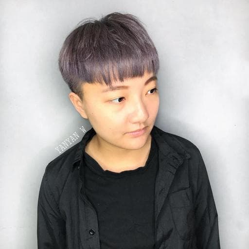 台北染髮、紫色系、帥女孩