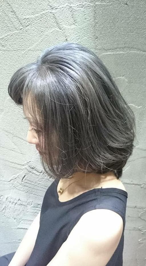 灰色系、清新中短髮-(耳下肩上)、巴黎繪色