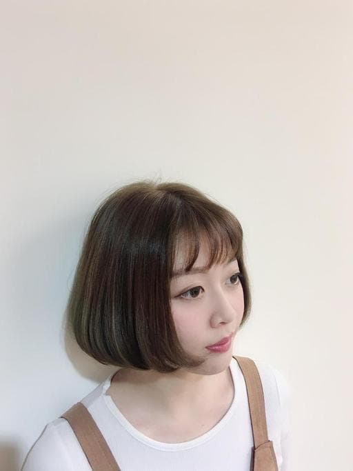 女生短髮、韓系、女生短卷髮-(耳下肩上)