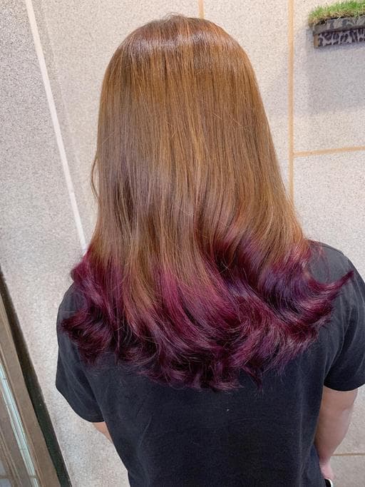 染髮、紫色系、漸層染