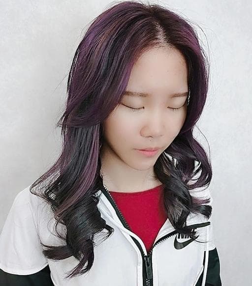 漂色、紫色系、女生長髮