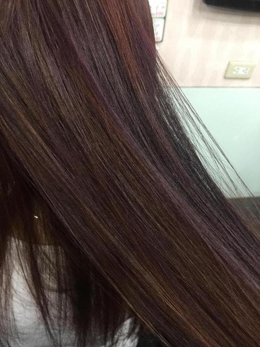 紫色系、女生長髮、板橋剪髮