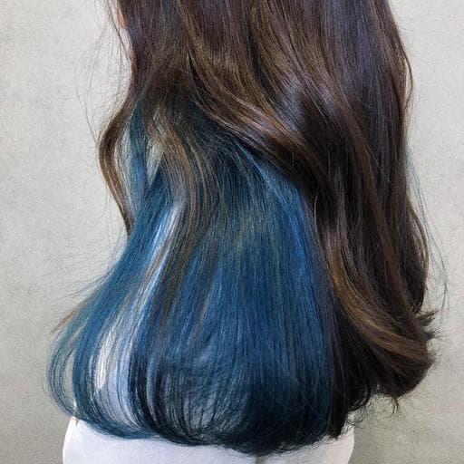 漂色、藍色系、女生長髮