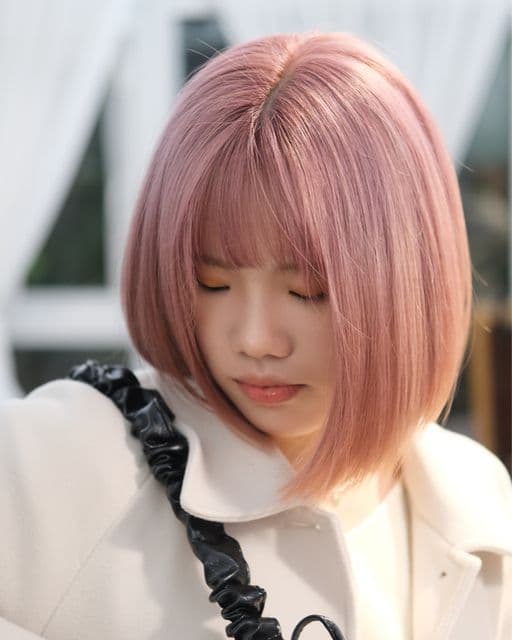 韓系、漂髮、櫻花粉色